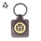ODM Square Gray Metal Trolley Cart Coin Keychain