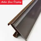 plastic supermarket display shelf label holder data strip shelf edge strip flat shelf data strip