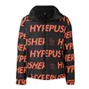 OEM custom new fashion mens all over print down puffer jacket winter warm hooded jackets for man