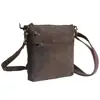 Vintage Genuine Hunter Leather Crossbody Shoulder Messenger Bag.