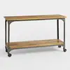 Reclaimed Industrial Iron & wood Console Table ,Industrial Wood & Metal Console Table