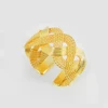 Wire folding rope designer wide cuff 18k gold plated manufacturer supplier handmade hand forged cuff adjustable bracelet