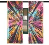 Tie & Dye Forest Cotton Fabric Printed Beautiful Curtain for living room decorative window mandala curtain set
