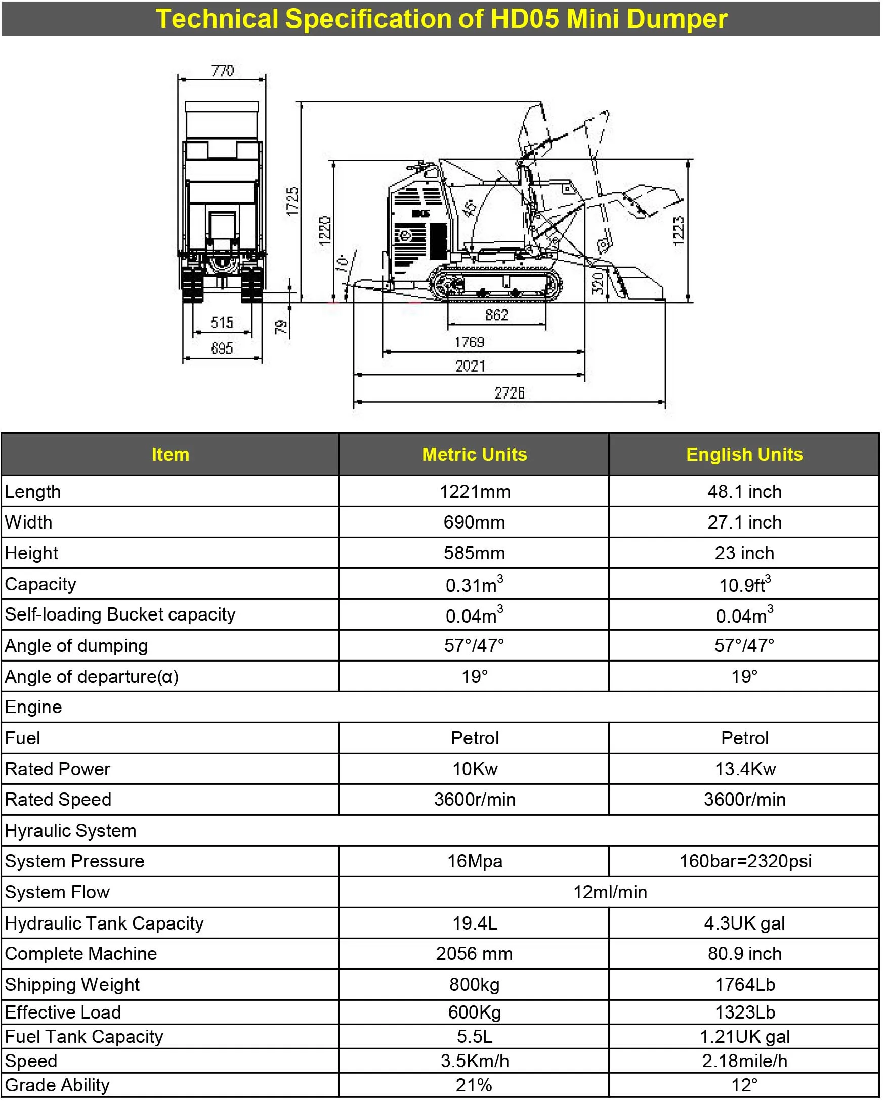 China garden crawler mini dumper truck for sale.jpg