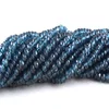 13" Long 1 Strand Natural London Blue Topaz Gemstone Rondelle Faceted Beads