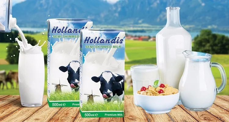 hollandis semi skimmed  long life uht milk