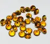 7mm Natural Golden Citrine Faceted Round Loose Gemstones