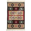 Significantly Turkish Symbols Patterned Hand Woven Rug Kilim and Carpets with Eco-Friendly Microfiber Compact Cloth %100 Cotton