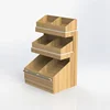 Wooden supermarket bulk foods display shelf equipment furniture