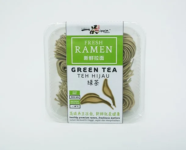 malaysia 300g halal all natural fresh green tea ramen noodles