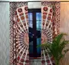 Indian Handmade Peacock Mandala Valences Cotton Curtains Set Door Hanging Boho Decorative Bohemian tapestry Blinds Curtain