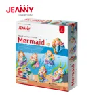 Child Toys DIY Painting Kits Mould And Paint Glitter Mermaid Fridge Magnets And Badges Handmade Craft For Kids
