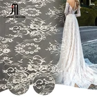 Beautiful Wedding Dress Fabric embroidered tulle flower white bridal lace fabric