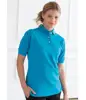 women high quality ladies style collar blue cotton polo shirt