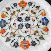 Wholesale Marble Stone Plate with Inlay Art Work Ready Stock Available in All Sizes