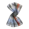 Grey scottish check pattern handloom scarf made from pure wool geometric scarf