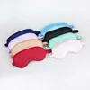 Wholesale fashionable soft custom cover silk travel night sleep mask with elastic strap band