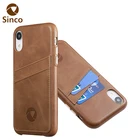 ultra thin cowhide leather phone case with card holder for iphone Max