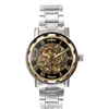WINNER-001 Roman Numerals Concise Mixcolors Mens Handwatches Alloy Case Mechanical Gentlemen Wrist Watches