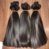 Super double Bone Straight natural color hair from Livihair company in Vietnam is 100% human hair, virgin hair, Brazilian hair