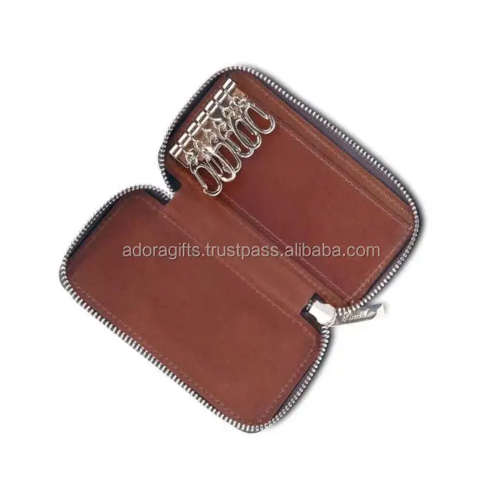 eco-friendly key chain / good leather metal key holder / cute