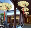 Round Silk Lantern for Folk Restaurant - Bamboo Silk Lantern Vietnam