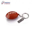 Gift item custom 3d pvc american football keychain rugby keyring