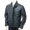 Men's Blue casual Leather Jacket