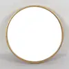 Modern Style Round Shaped Bathroom Metal Framed Brass Finished Wall Mounted Mirror