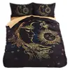 Indian 3D Bedding Set Sun And Moon Bedding Print Twin Full Queen King Bedclothes Duvet Cover Set