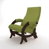 Wooden Rocking Chair Glider-68M Walnut (Apple Green)