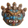 Tibetan Devil Mask in Antique Finish Indian Bheru Mask for Protection from Bad Evils Devil Face Mask Nazar Battu Protection Face