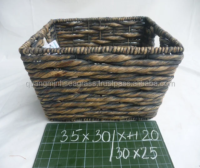 eco-friendly bamboo stationery basket hand woven straw shopping