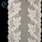 Factory cheap price white french lace dubai elastic for bra