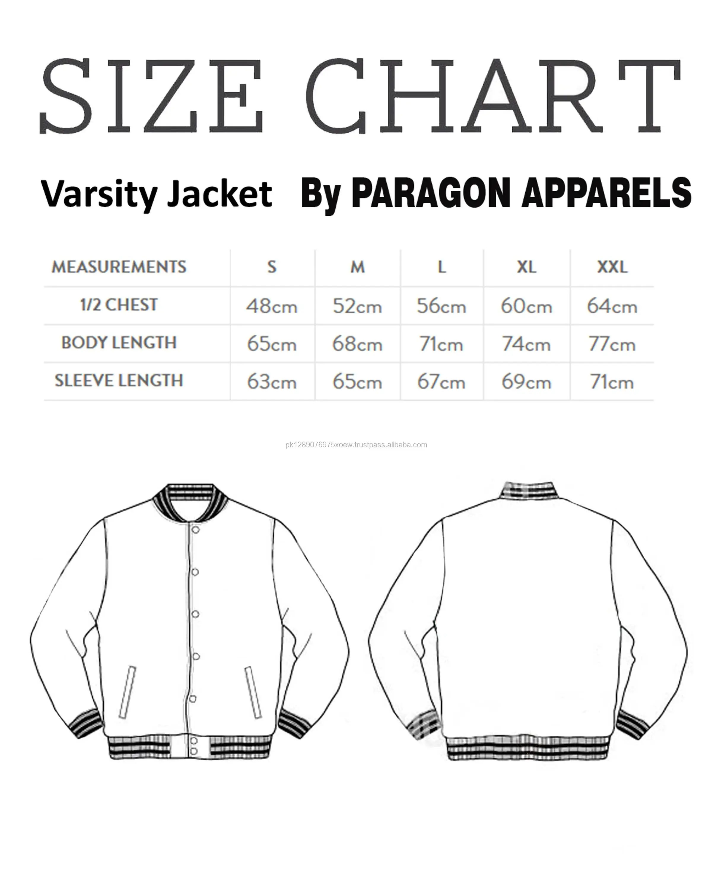 Paragon Size Chart