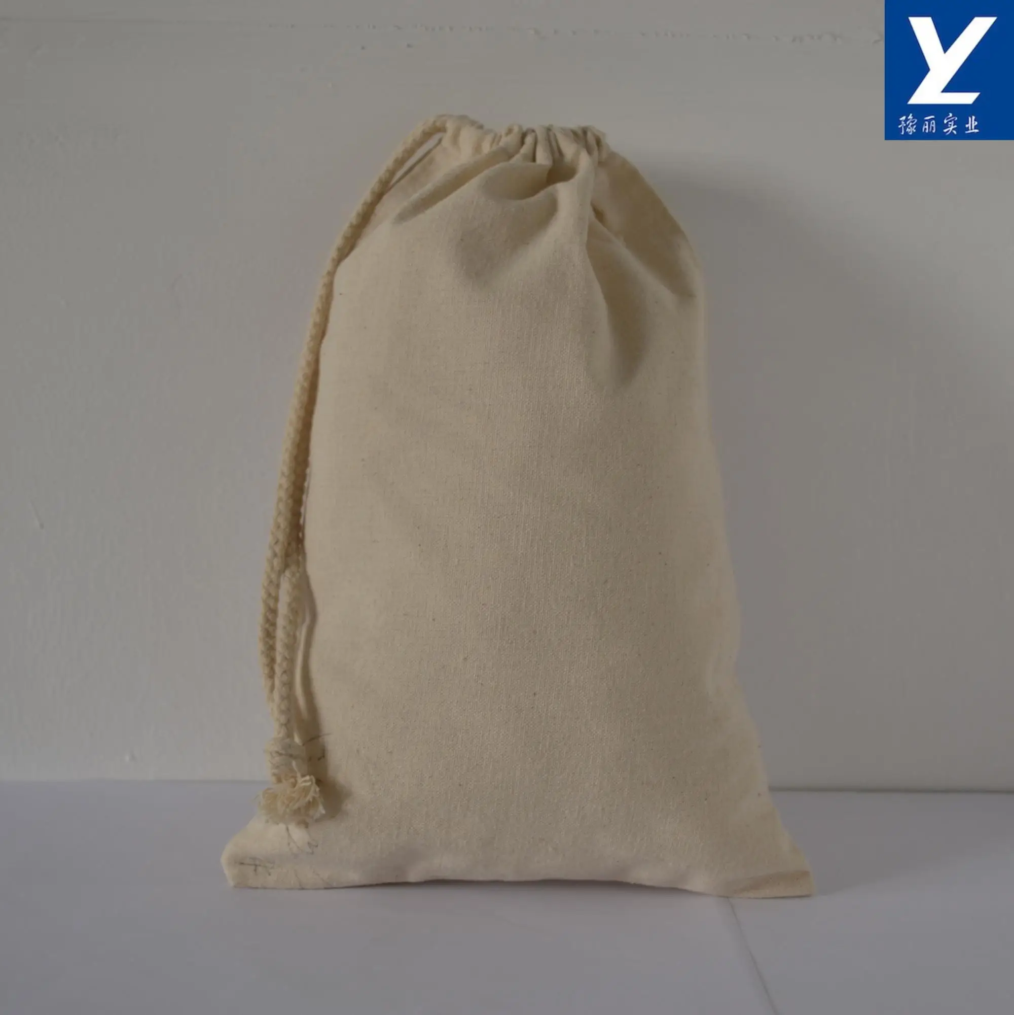 cotton canvas drawstring bag