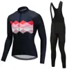 Spring Autumn sublimation printing men's cycling jersey and bib pants track suit for road bicycle