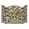 Home Decorative Metal Fireplace Screen With Leaves And Beads