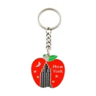 New Products Eco-friendly Apple Shaped Metal Key Chain