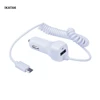New 5V 2.4A Mobile Phone Coiled Micro USB Car Charger For Smartphone Android
