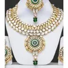 Designer Exclusive Indian Costume Fashion Imitation Jewelry ~ Artificial Gold Kundan Polki Bridal Jewelery ~Gemstones Necklace