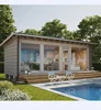 modern design tiny house/wood garden house/glass house with big window