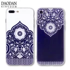 Wholesale phone accessories 3D relief print blue and white porcelain cell phone case for iPhone Samsung Mobile Galaxy