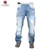 MENS SLIM FIT JEANS WHITE LINED