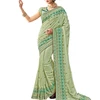 This Beautiful Saree In Pastel Green Color Paired With Pastel Green Colored Blouse.
