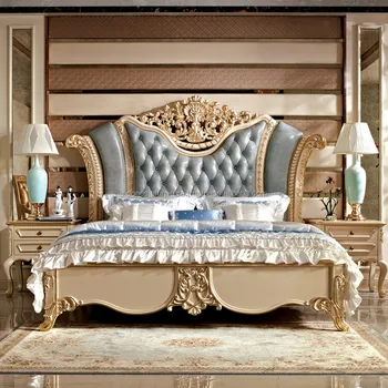 European Solid Wood Bed Master Bedroom Furniture 1 8 Meters