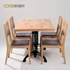 Shenzhen New Modern Design Solid Wood Dining Table And Chairs Restaurant Table Set