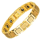 Hottime Wholesale Tungsten Health Mens Bracelet 18k Gold Plated Bangle