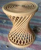 Round stool natural rattan