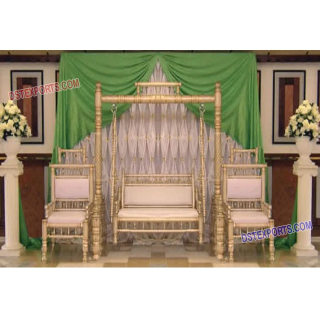 Royal Wedding Jhoola Decoration,Indian Wedding Sangeet Stage Swing Set,Best Designed Mehndi Stage Swing , Buy Wedding Swings Manufacturer,Wooden